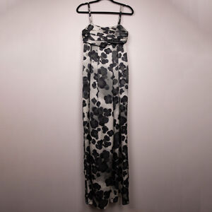 Moschino Cheap and Chic silk black grey watercolor maxi dress-8